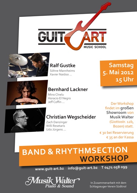 Band & Rhythmsection Workshop mit Bernhard Lackner, Ralf Gustke & Christian Wegscheider